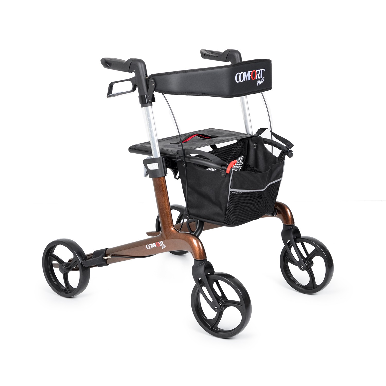 Comfort Plus Spırıt X4 Carbon Fiber Kahverengi Rolatör Yürüteç